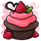 Raspberry Love Cupcake