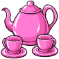 Pink Plastic Tea Set