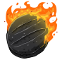 Flaming Charcoal Coin