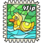 Abstract Ducky Stamp