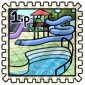 Water Park Stamp